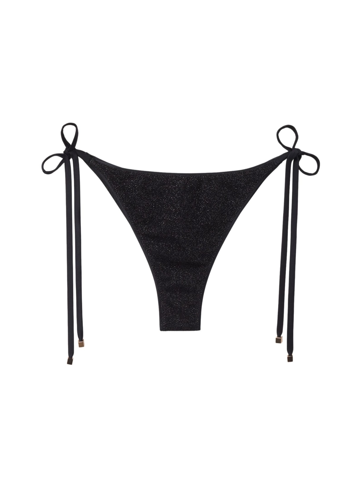 Calcinha De Biquíni Brasileira Com Amarração Sparkling Dusk - Preto