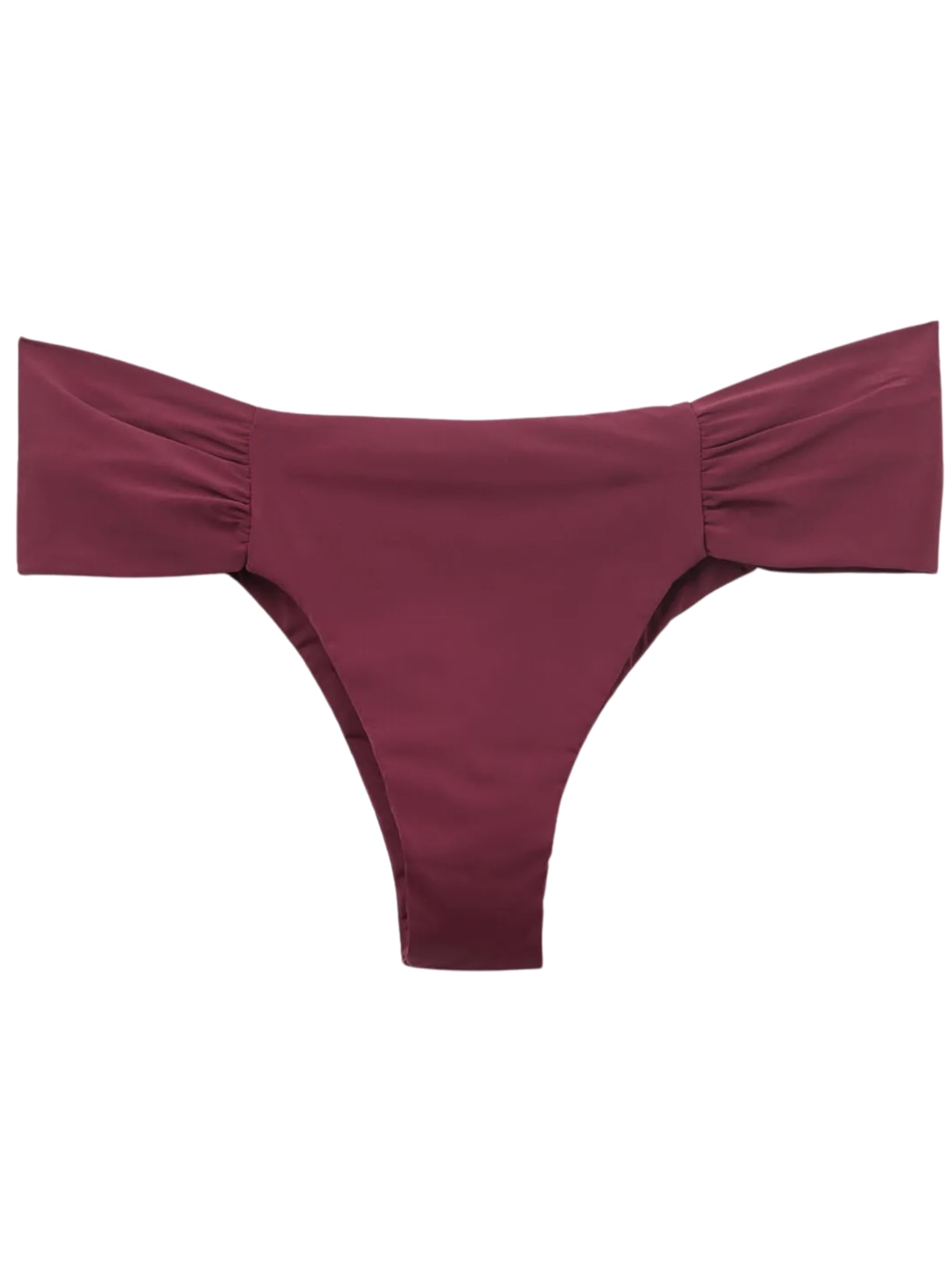 Calcinha De Biquíni Brasileira Com Drapeado Indonésia Bordô Calzedonia
