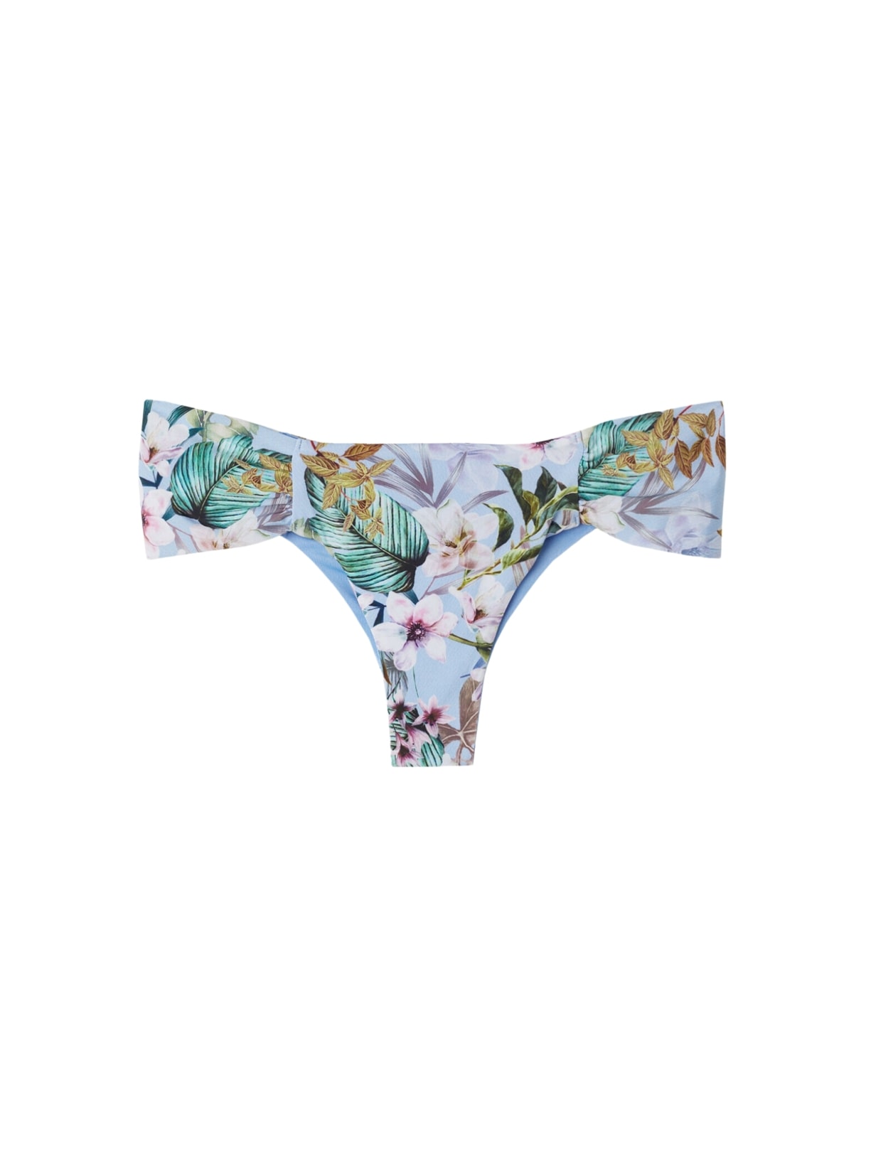 Calcinha De Biquíni Brasileira Com Franzido Atene - Azul