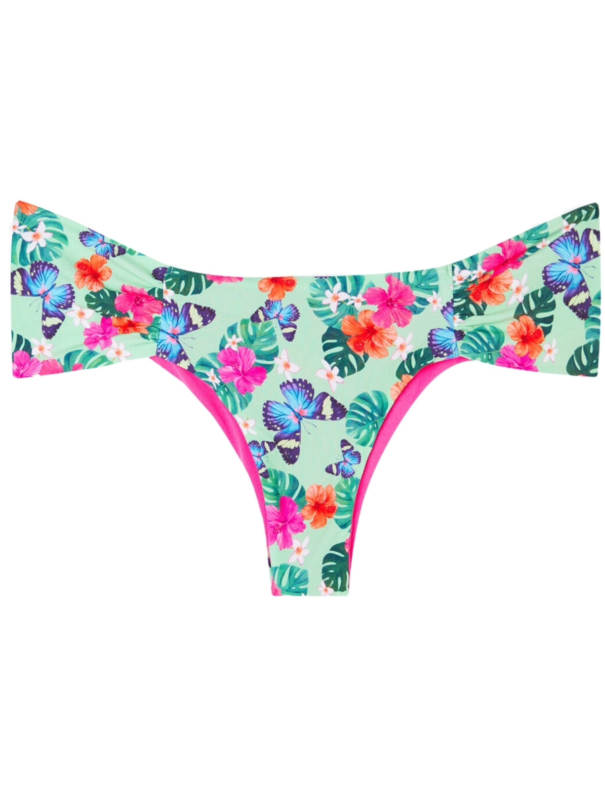 Calcinha De Biquíni Brasileira Com Franzido Malibu - Verde