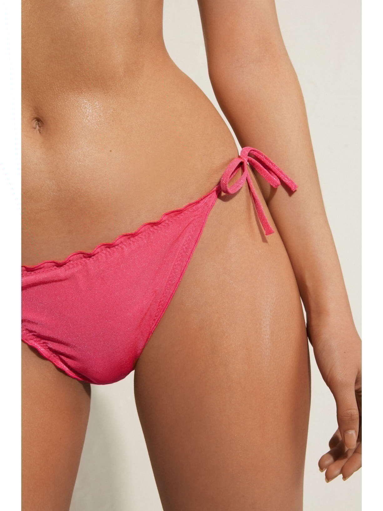 Calcinha De Biquíni Brasileira Com Laços Formentera Rosa Calzedonia