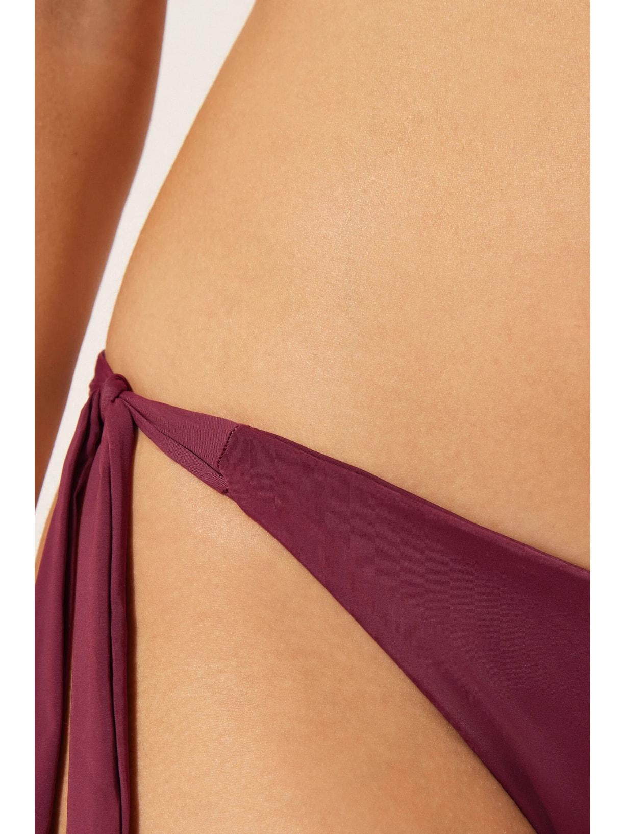 Calcinha De Biquíni Brasileira Com Laços Indonésia Bordô Calzedonia