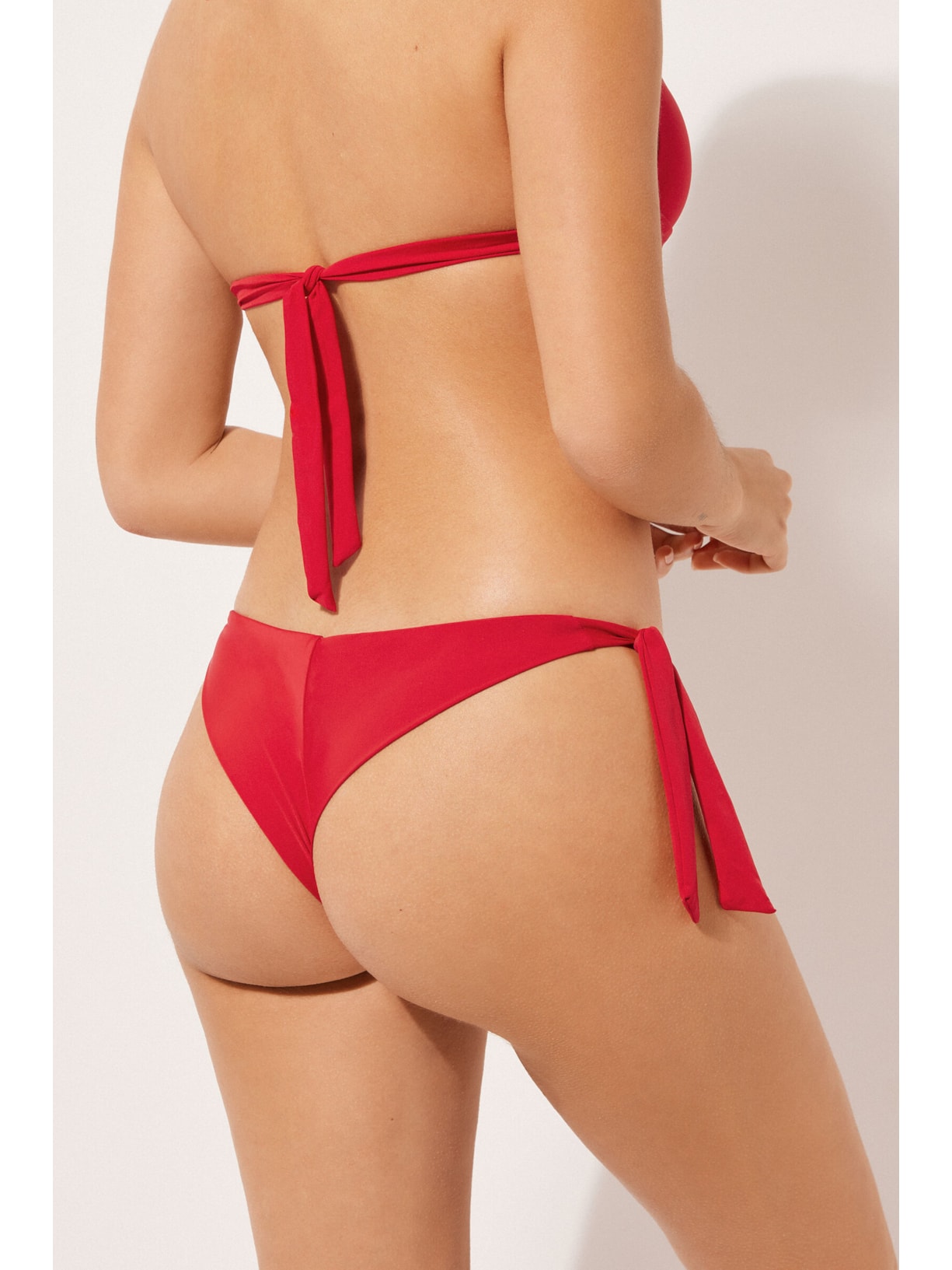 Calcinha De Biquíni Brasileira Com Laços Indonésia Vermelho Calzedonia
