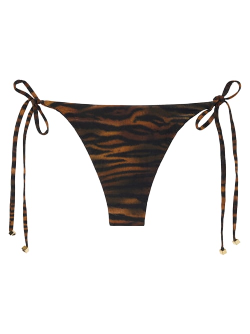 Calcinha De Biquíni Brasileira Com Laços Mombasa - Marrom