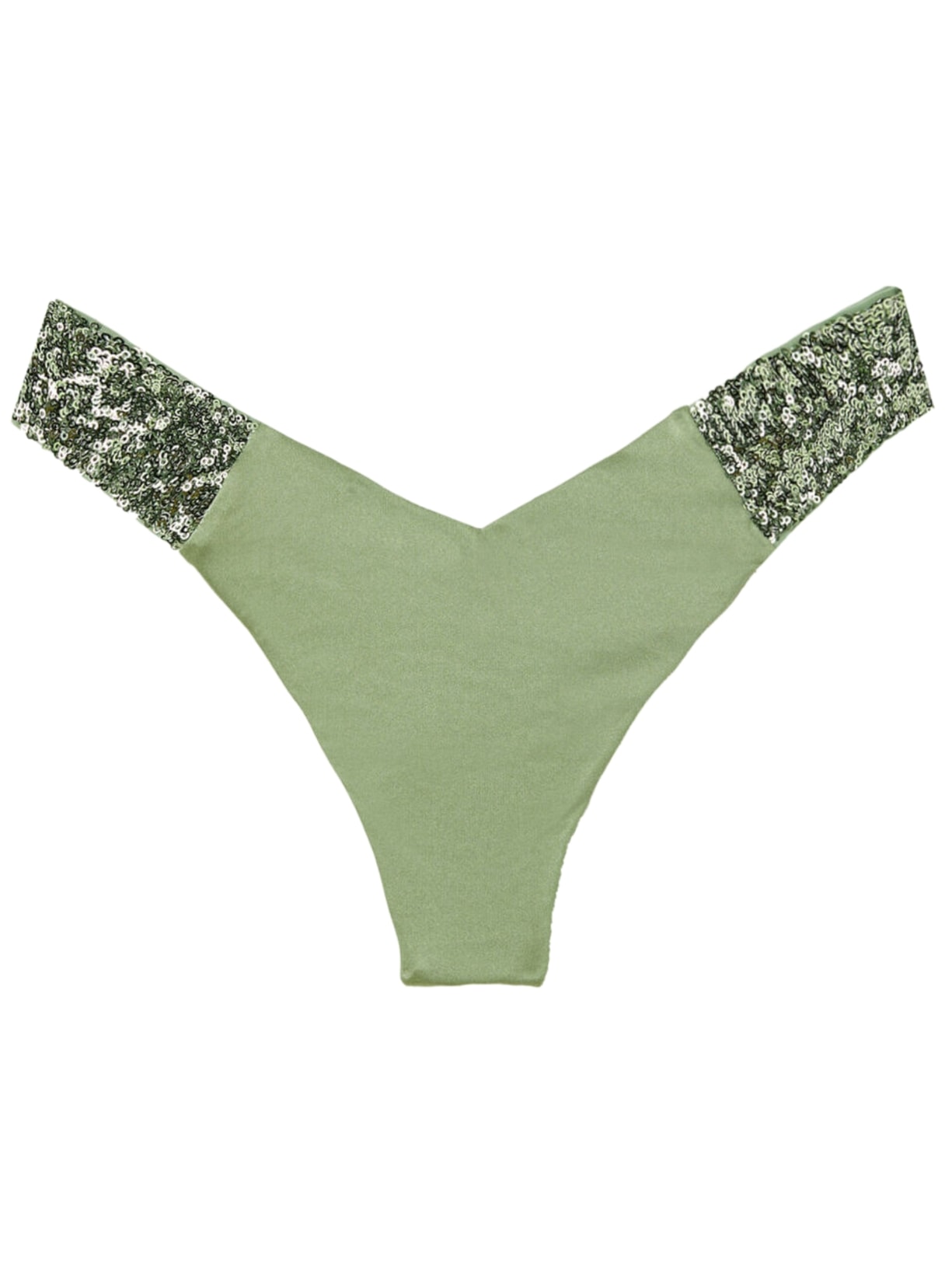 Calcinha De Biquíni Brasileira Com Lantejoulas Cannes - Verde