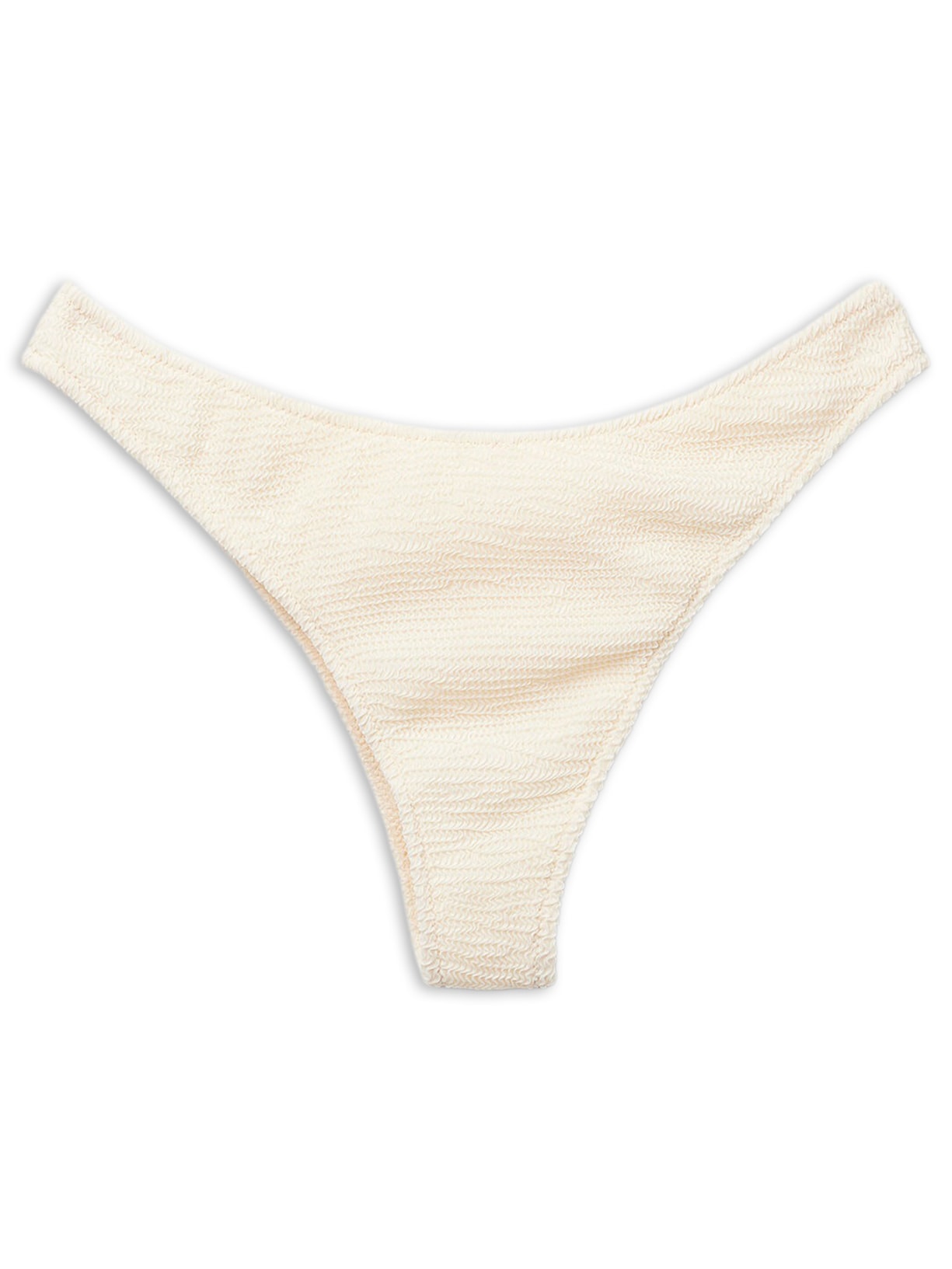 Calcinha De Biquíni Brasileira Crinkle Waves - Branco