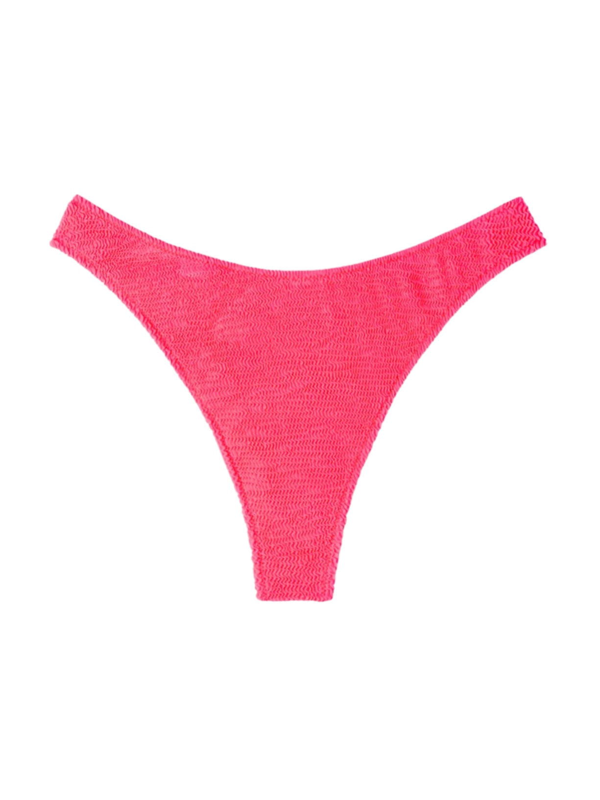 Calcinha De Biquíni Brasileira Crinkle Waves - Rosa