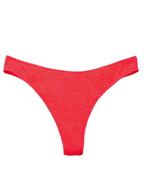 Calcinha De Biquíni Brasileira Crinkle Waves - Rosa