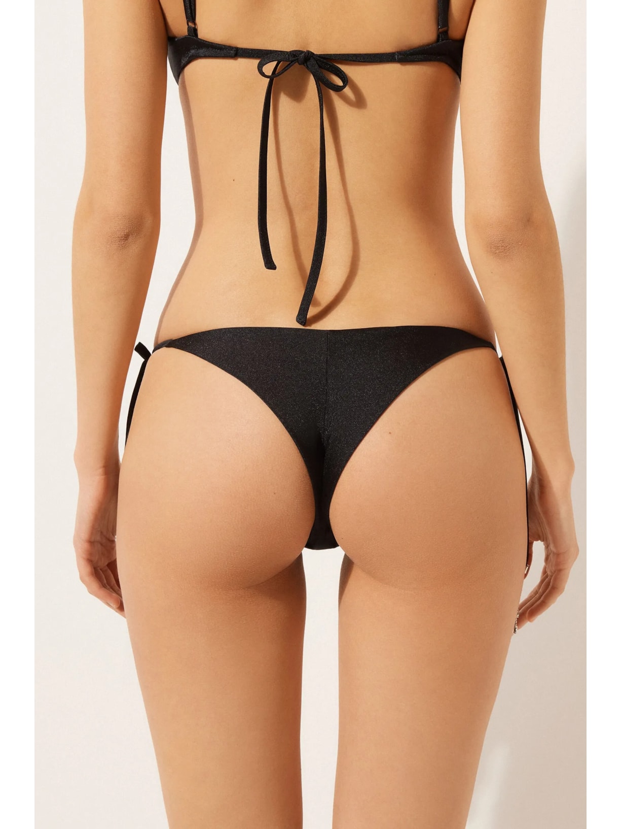 Calcinha De Biquíni Brasileira Crystal Drops Preto Calzedonia