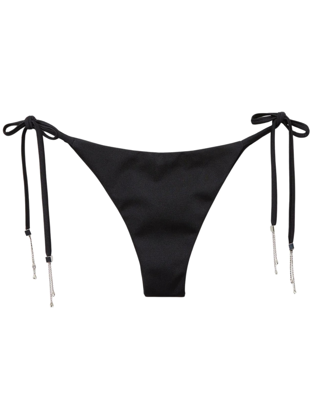 Calcinha De Biquíni Brasileira Crystal Drops - Preto