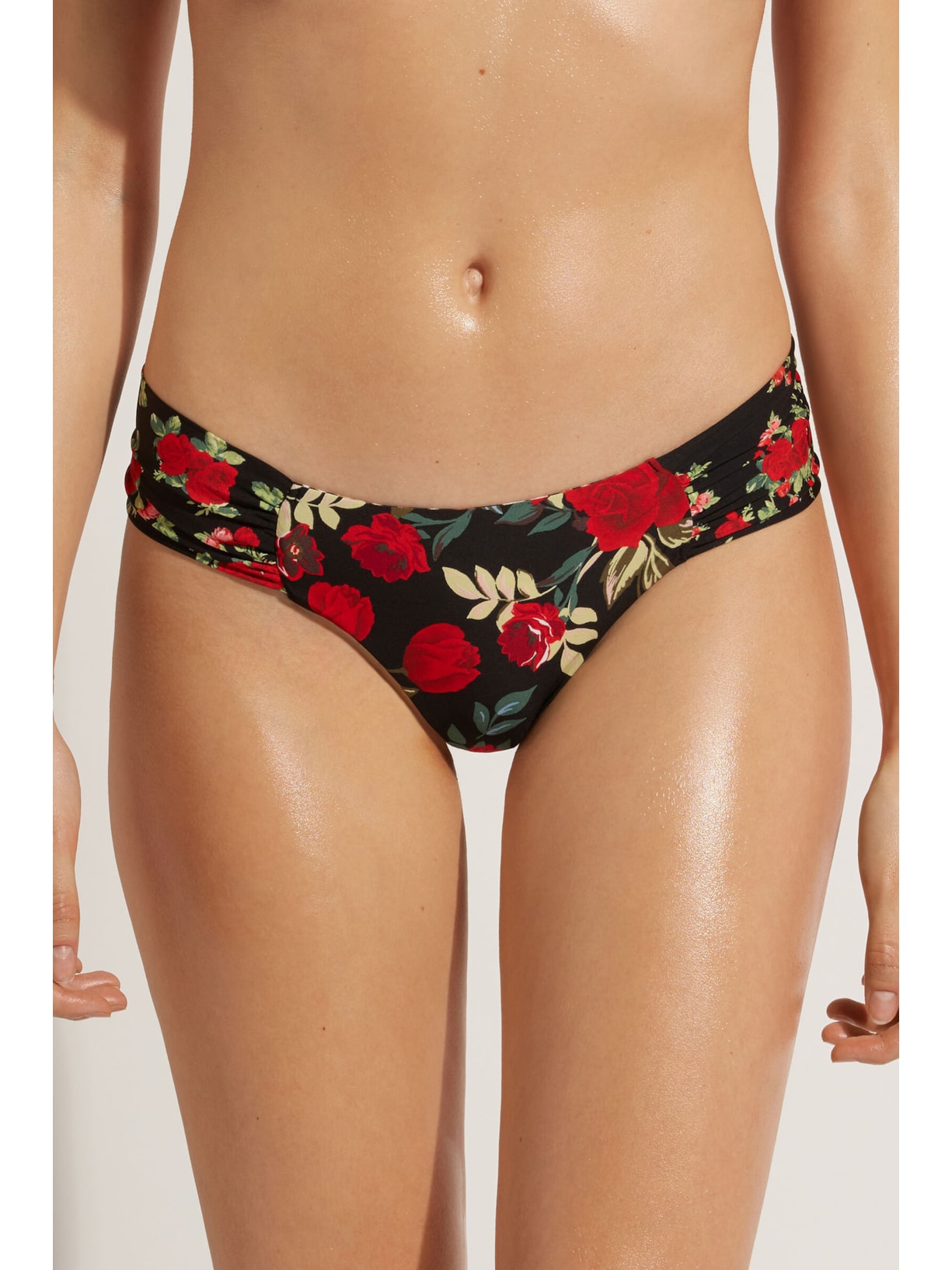 Calcinha De Biquíni Brasileira Dupla Face Com Drapeado Nizza Preto Calzedonia