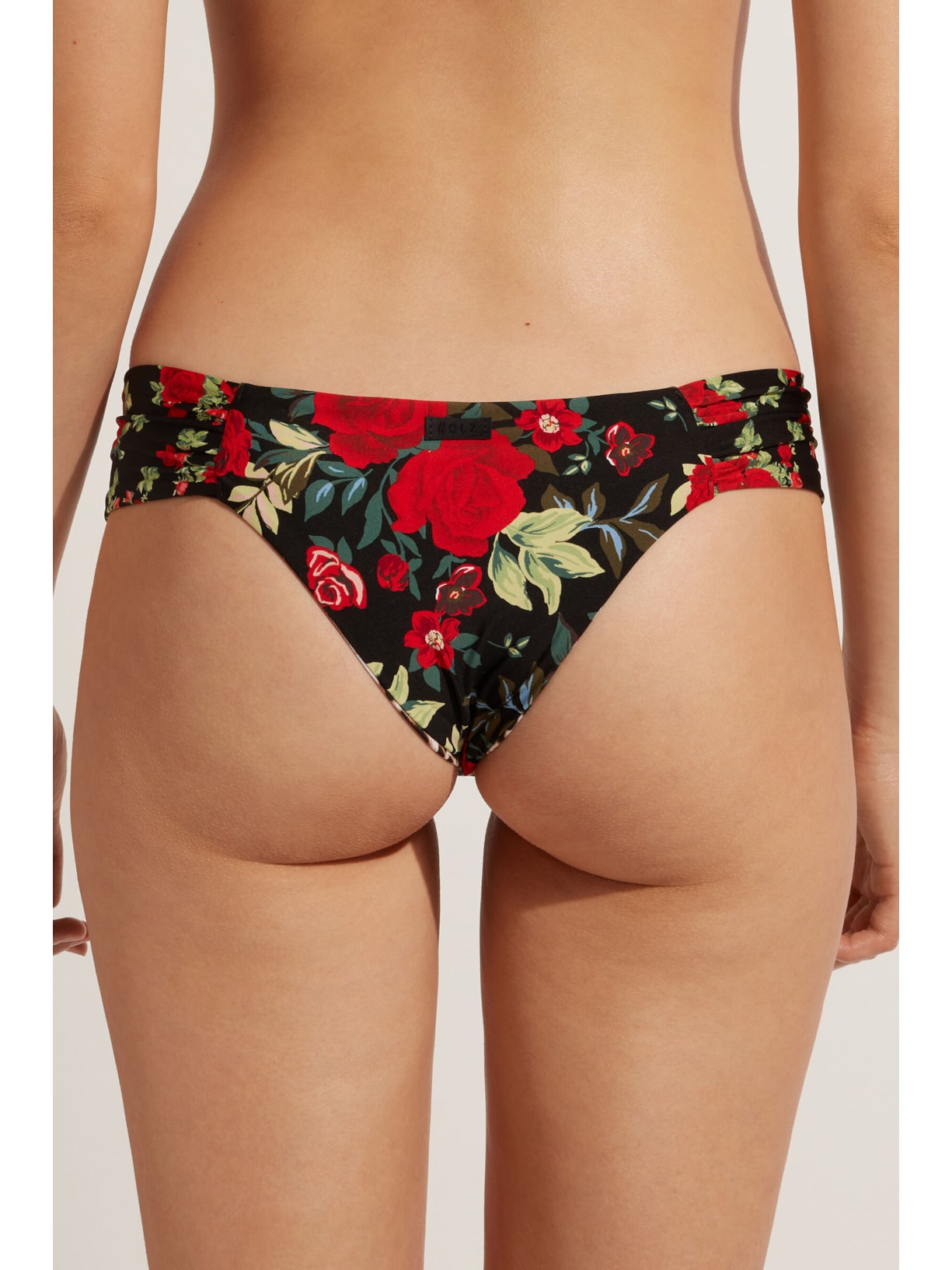 Calcinha De Biquíni Brasileira Dupla Face Com Drapeado Nizza Preto Calzedonia