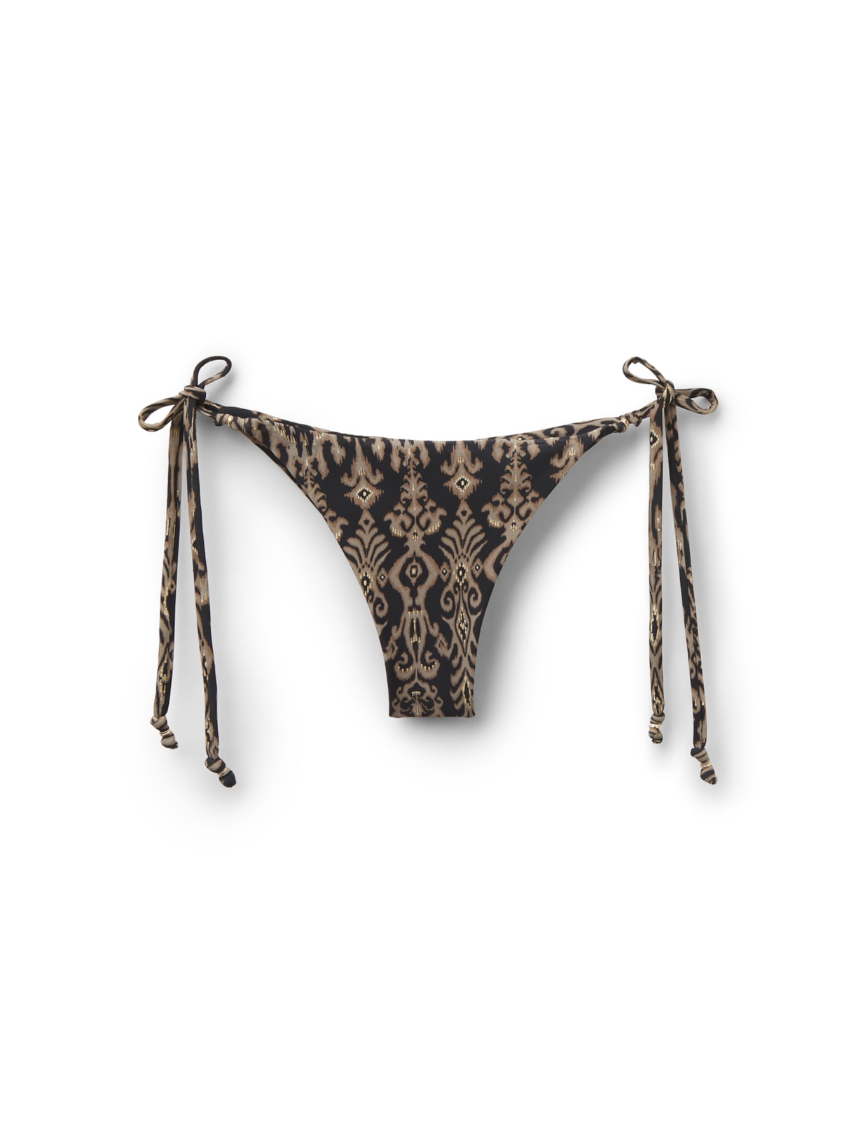 Calcinha De Biquíni Brasileira Golden Ethnic Preto Calzedonia