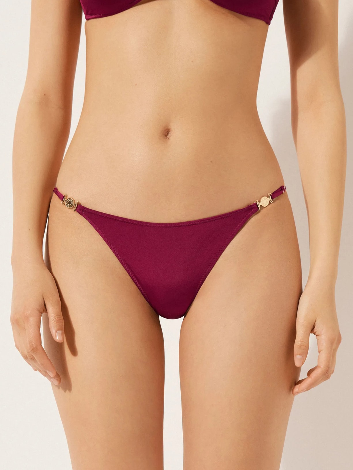 Calcinha De Biquíni Brasileira Minimal Fit Bordô Calzedonia