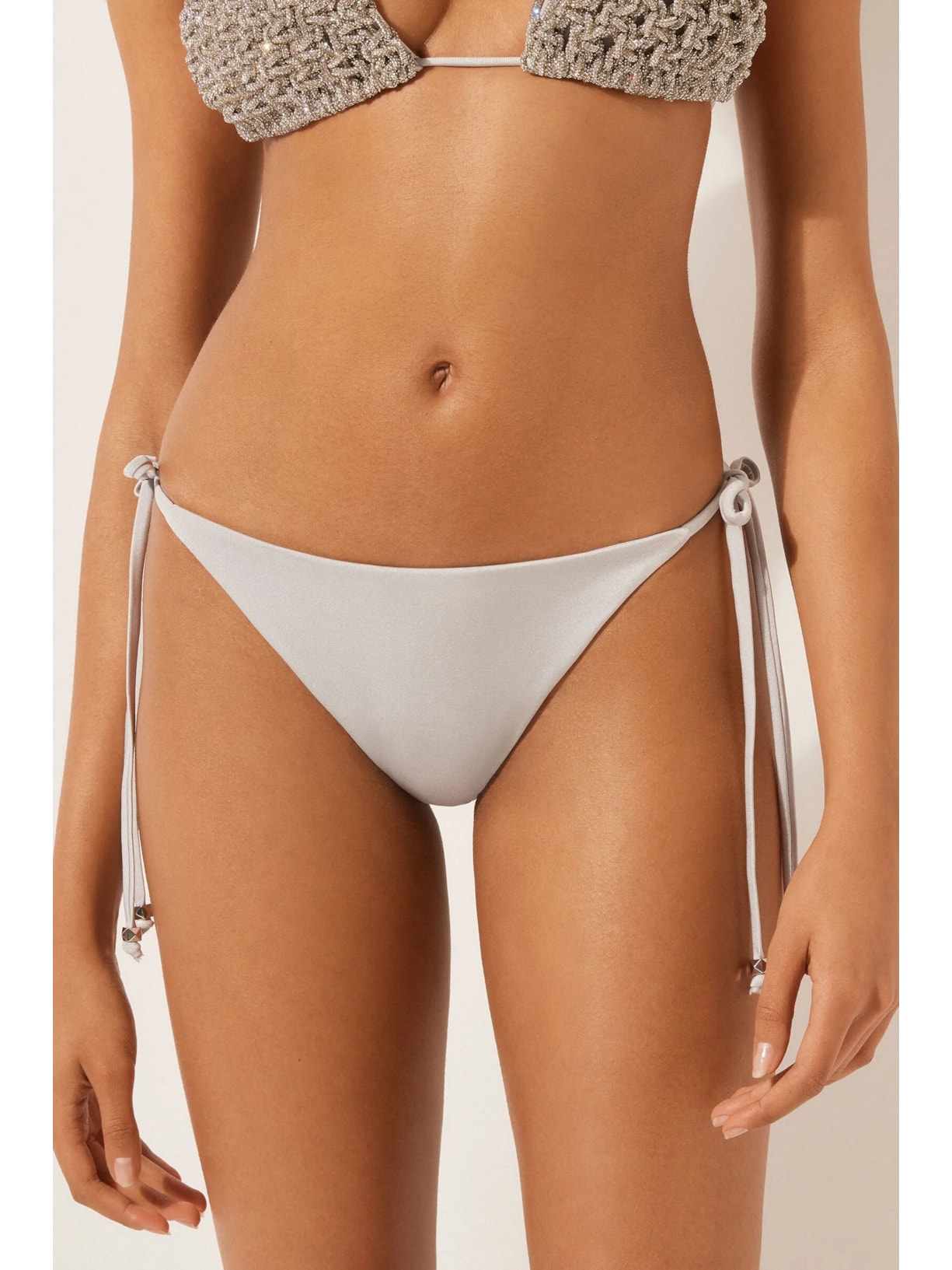 Calcinha De Biquíni Brasileira Moonlight Gleam Cinza Calzedonia