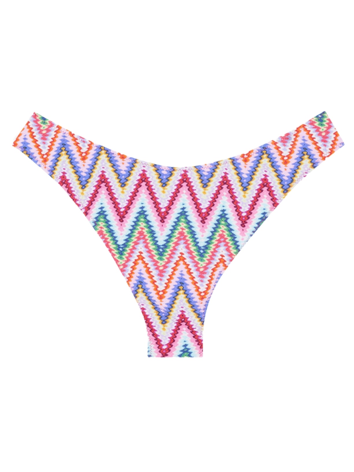 Calcinha De Biquíni Brasileira Multicolor Chevron - Rosa