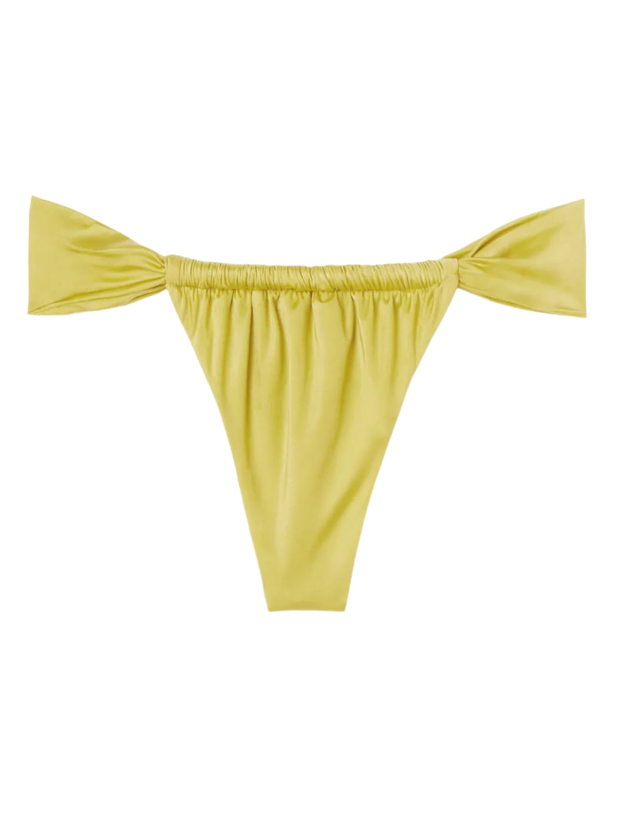 Calcinha De Biquíni Brasileira Shiny Satin - Amarelo