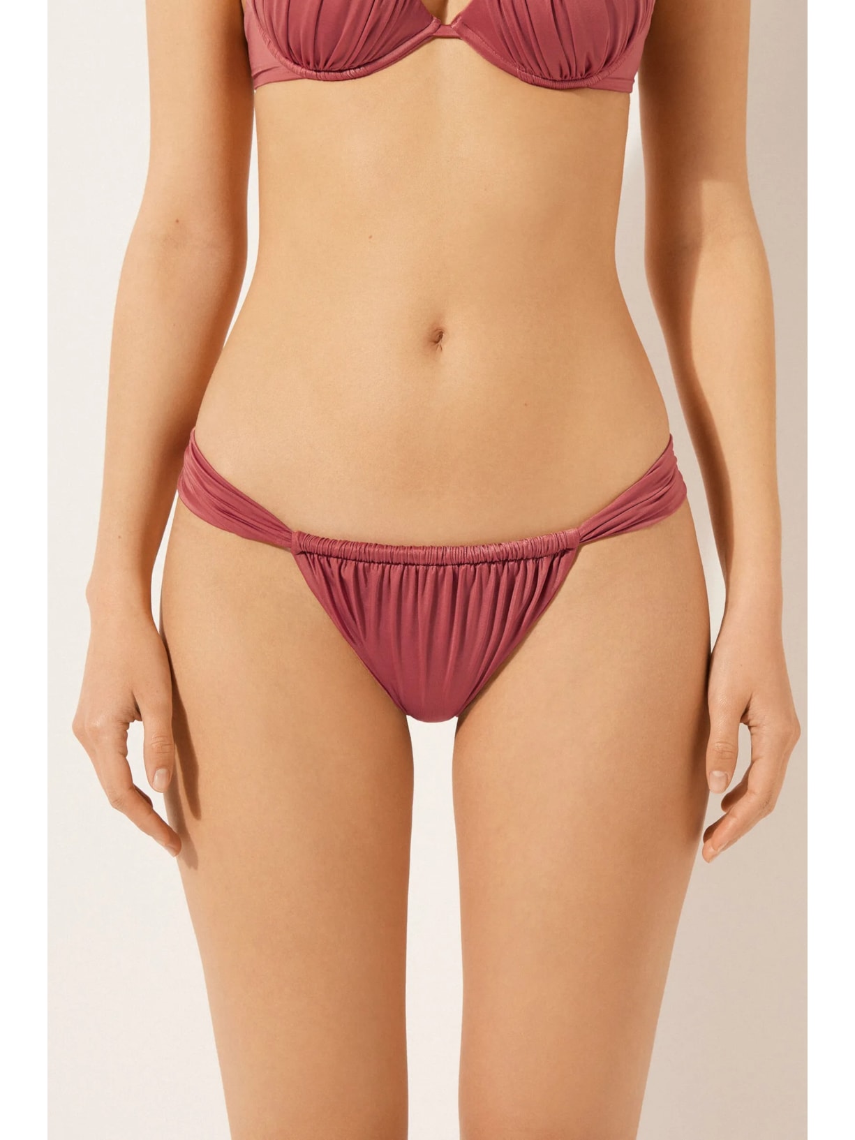 Calcinha De Biquíni Brasileira Shiny Satin Laranja Calzedonia