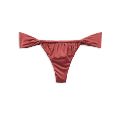 Calcinha De Biquíni Brasileira Shiny Satin - Laranja