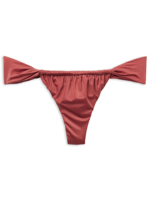 Calcinha De Biquíni Brasileira Shiny Satin - Laranja