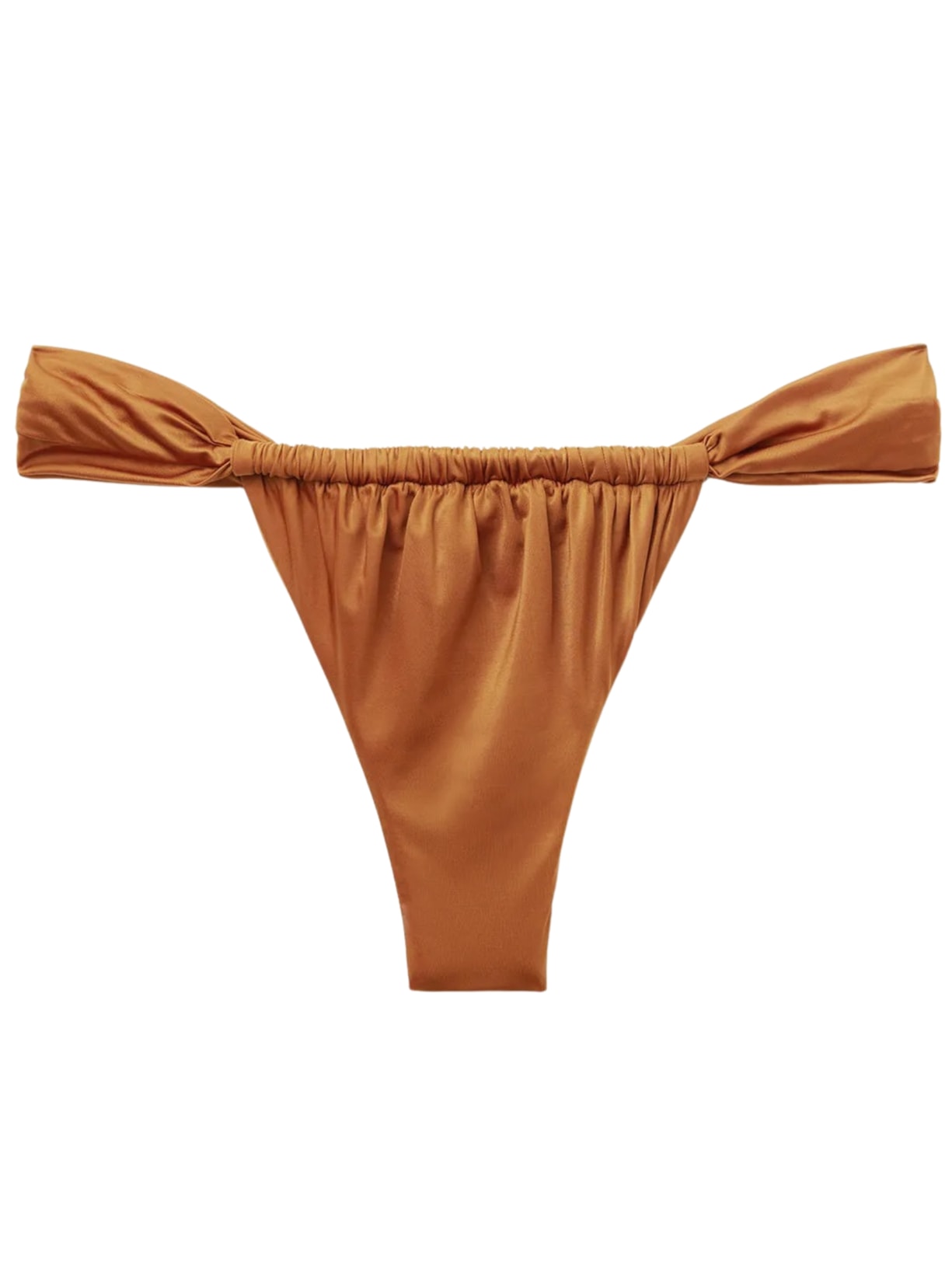 Calcinha De Biquíni Brasileira Shiny Satin - Marrom