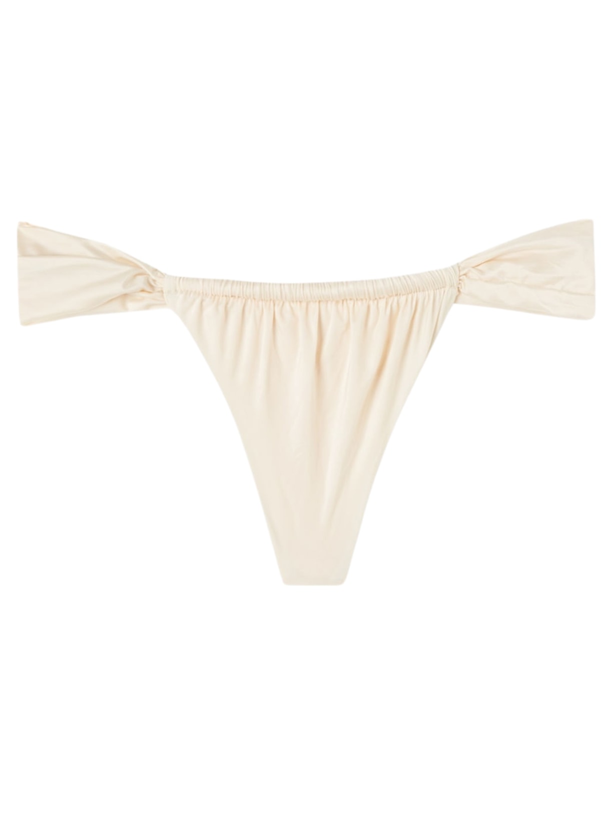 Calcinha De Biquíni Brasileira Shiny Satin - Off-White