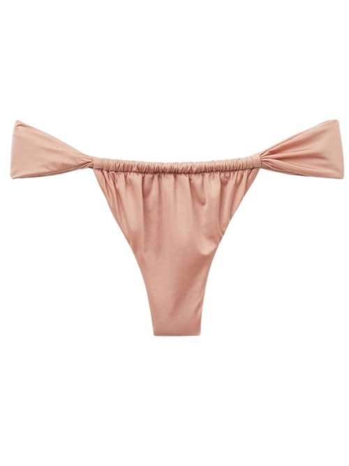 Calcinha De Biquíni Brasileira Shiny Satin - Rosa