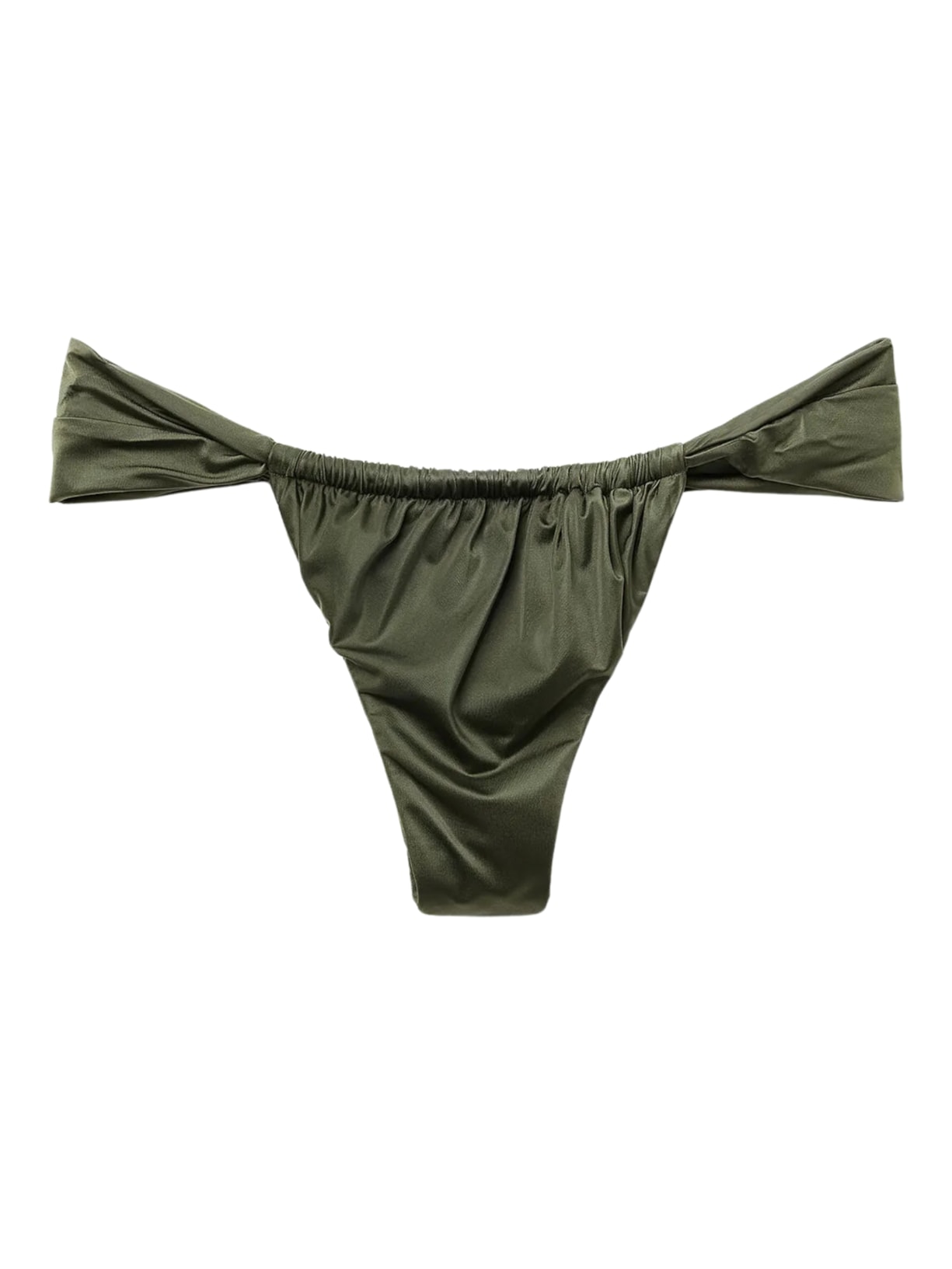 Calcinha De Biquíni Brasileira Shiny Satin - Verde
