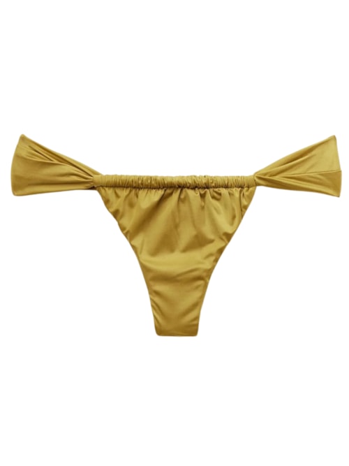 Calcinha De Biquíni Brasileira Shiny Satin - Verde