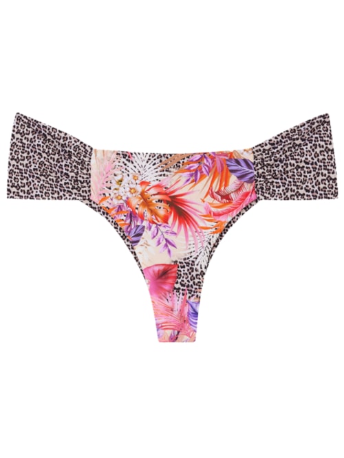 Calcinha De Biquíni Brasileira Wild Foliage - Rosa