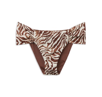 Calcinha De Biquíni Brown Zebra - Marrom