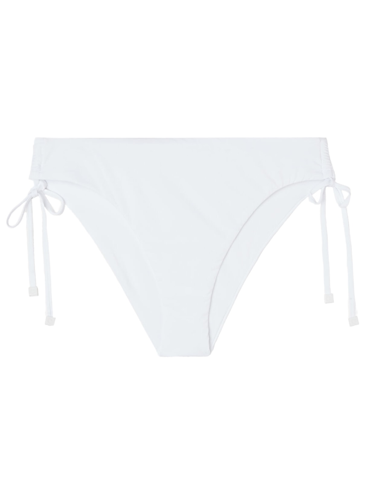 Calcinha De Biquíni Cintura Alta Com Amarração Indonésia - Branco