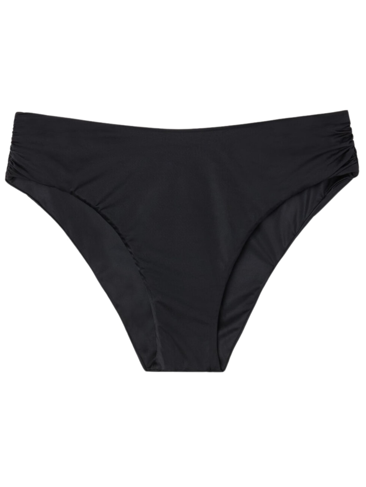 Calcinha De Biquíni Cintura Alta Shiny Satin - Preto