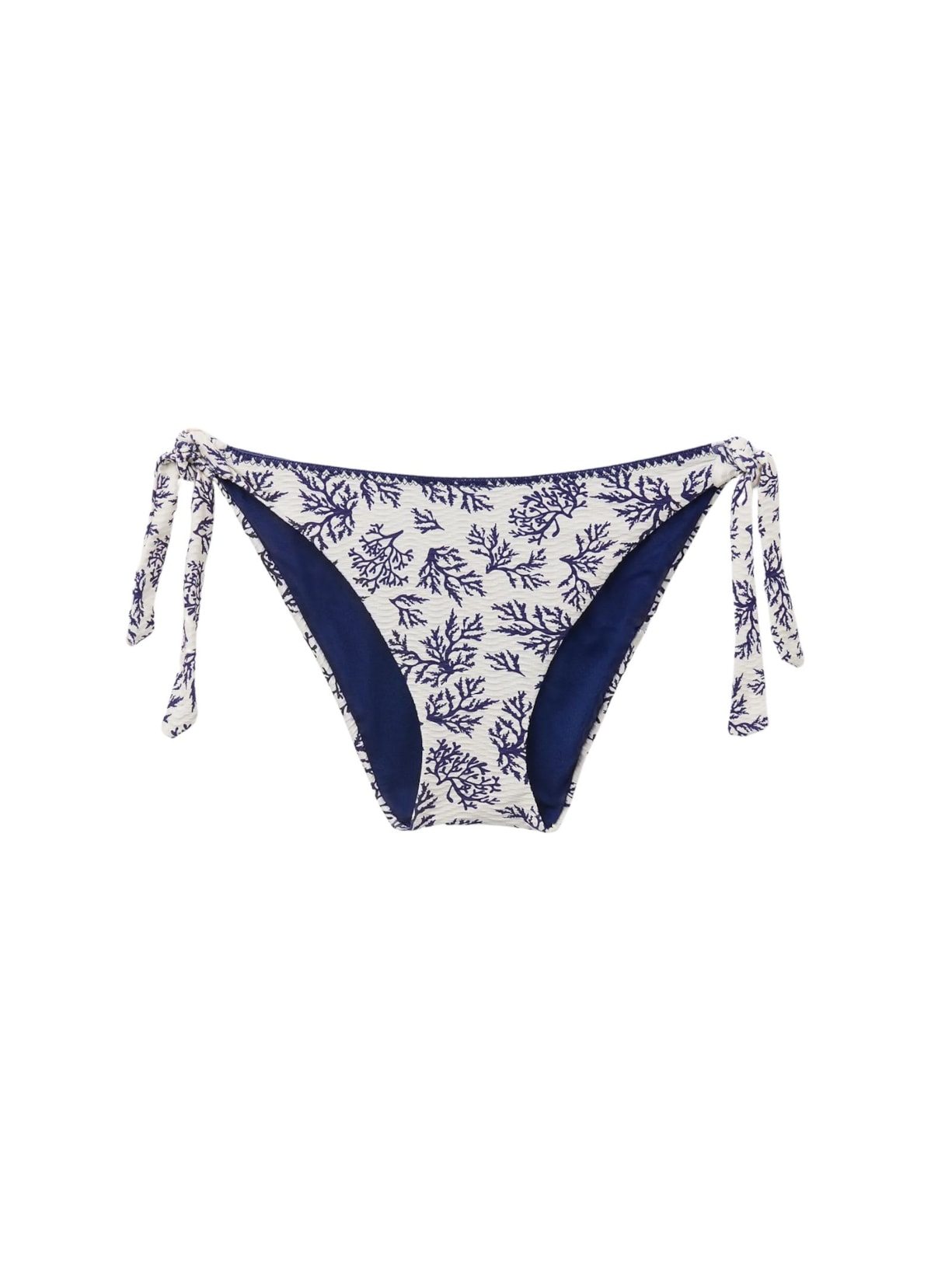 Calcinha De Biquíni Com Amarração Blue Corals Azul Calzedonia