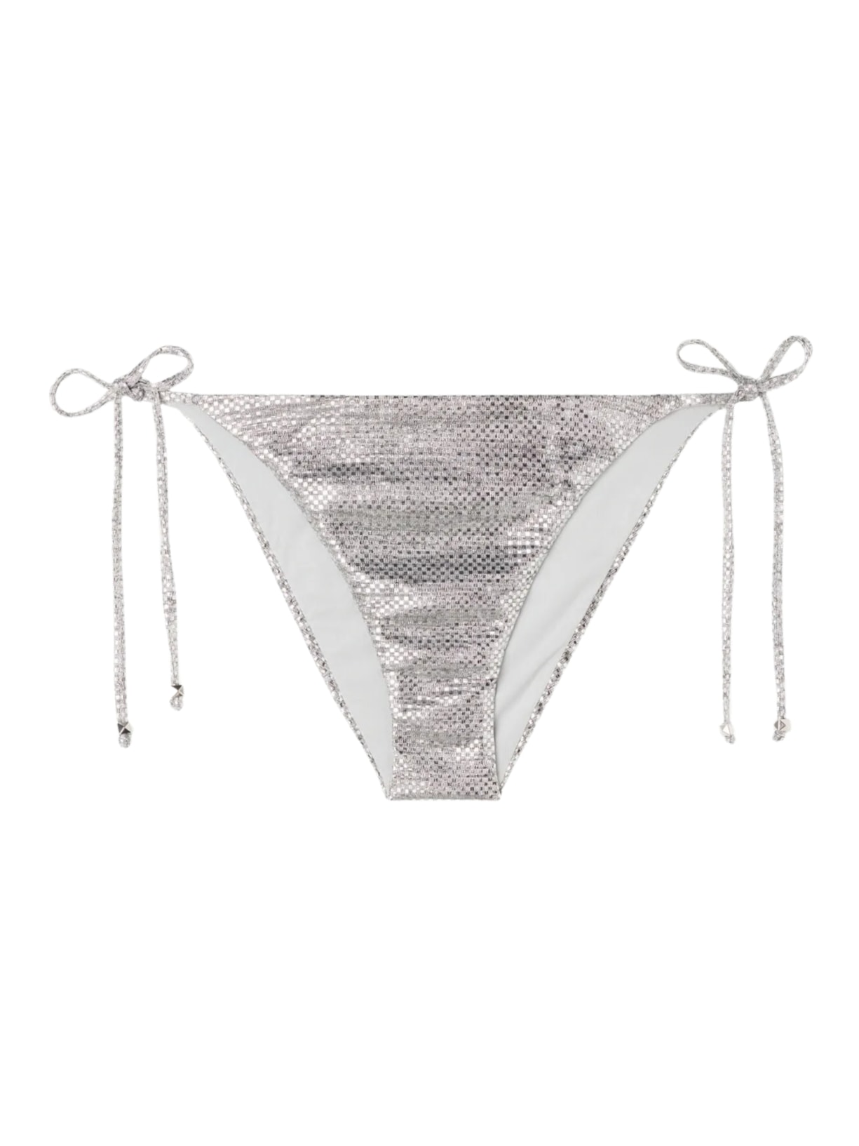 Calcinha De Biquíni Com Amarração Light Reflections - Cinza