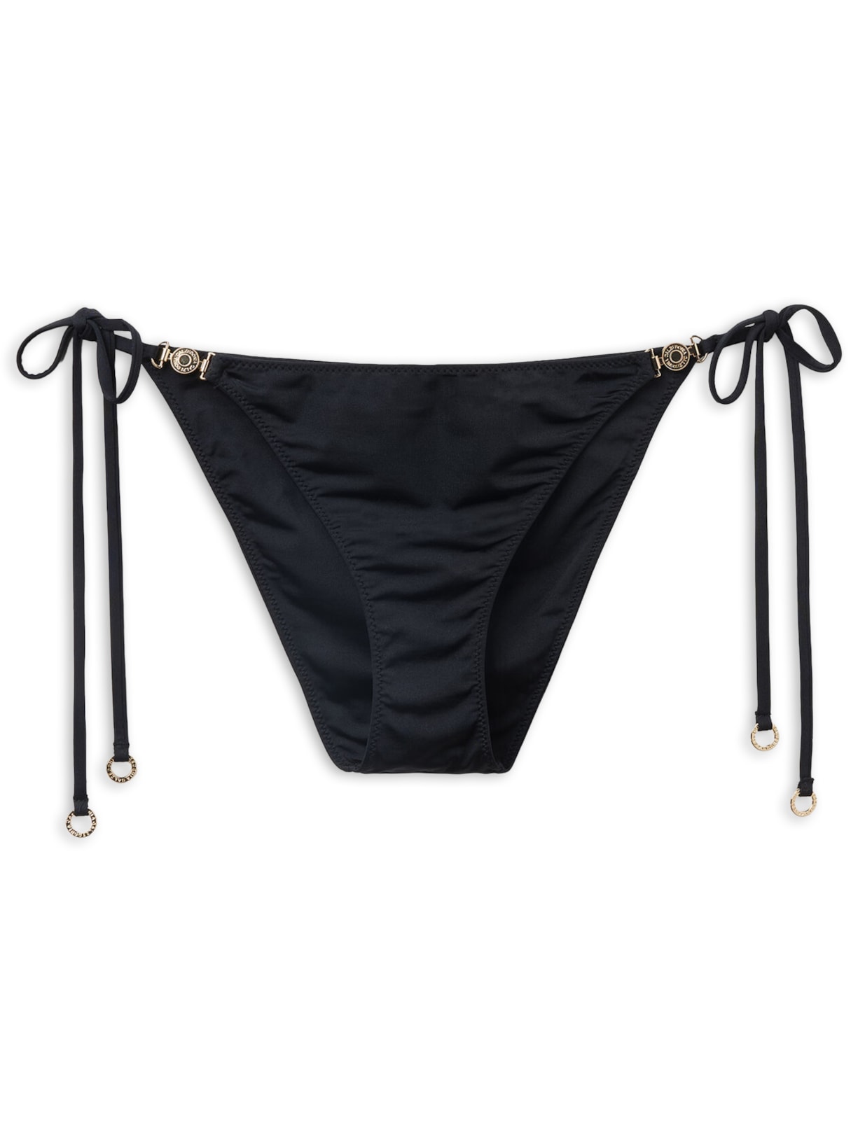 Calcinha De Biquíni Com Amarração Minimal Fit Preto Calzedonia