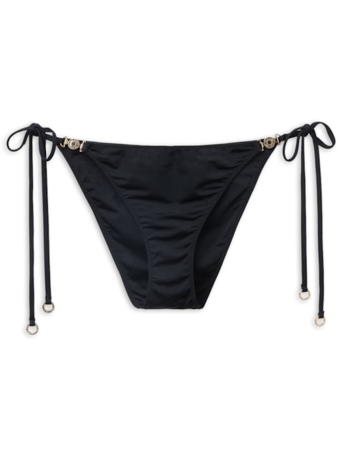 Calcinha De Biquíni Com Amarração Minimal Fit - Preto