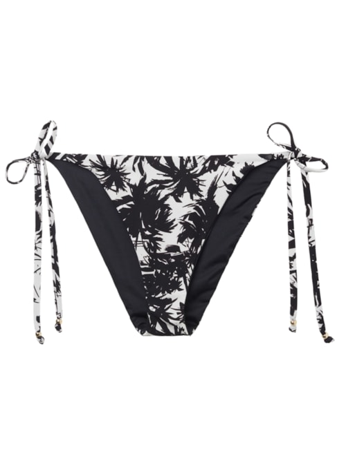 Calcinha De Biquíni Com Amarração Palms - Preto
