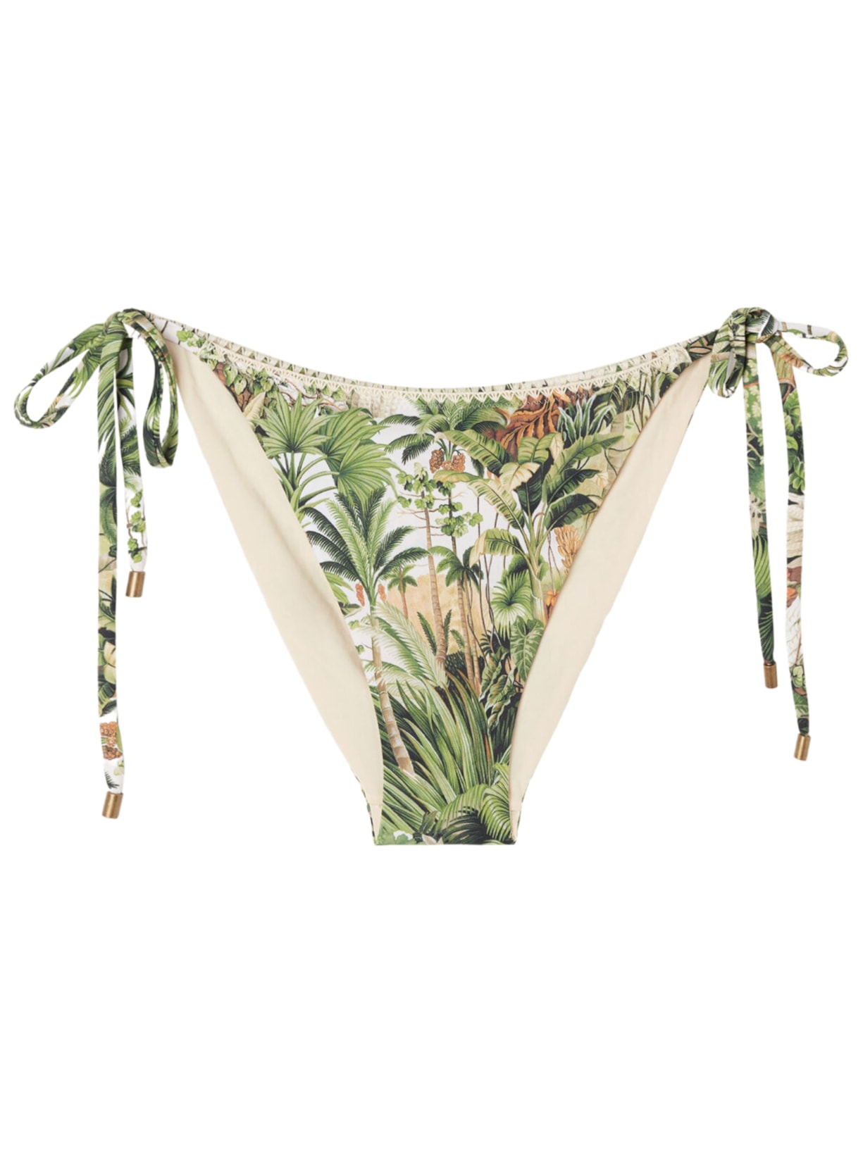 Calcinha De Biquíni Com Amarração Savage Tropics - Verde