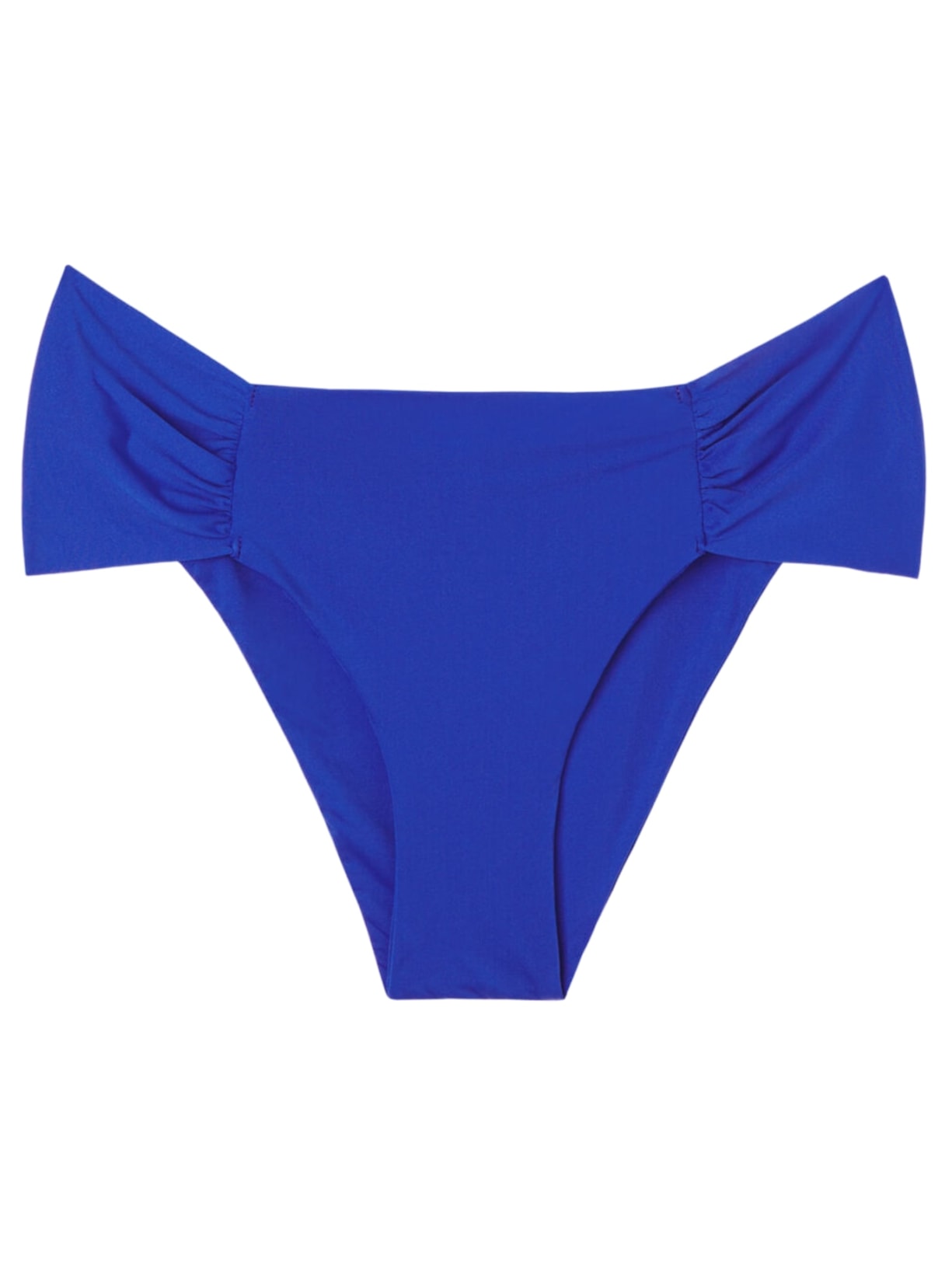 Calcinha De Biquíni Com Drapeado Indonésia - Azul