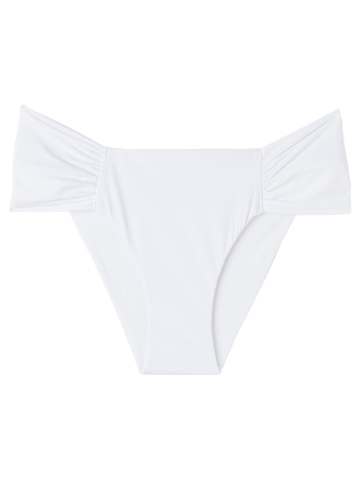 Calcinha De Biquíni Com Drapeado Indonésia - Branco