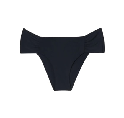 Calcinha De Biquíni Com Drapeado Indonésia - Preto