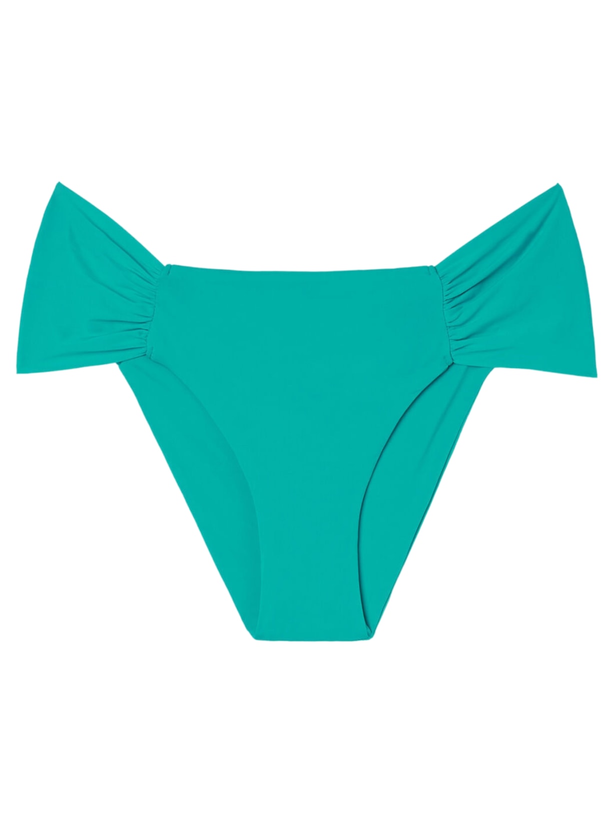 Calcinha De Biquíni Com Drapeado Indonésia - Verde
