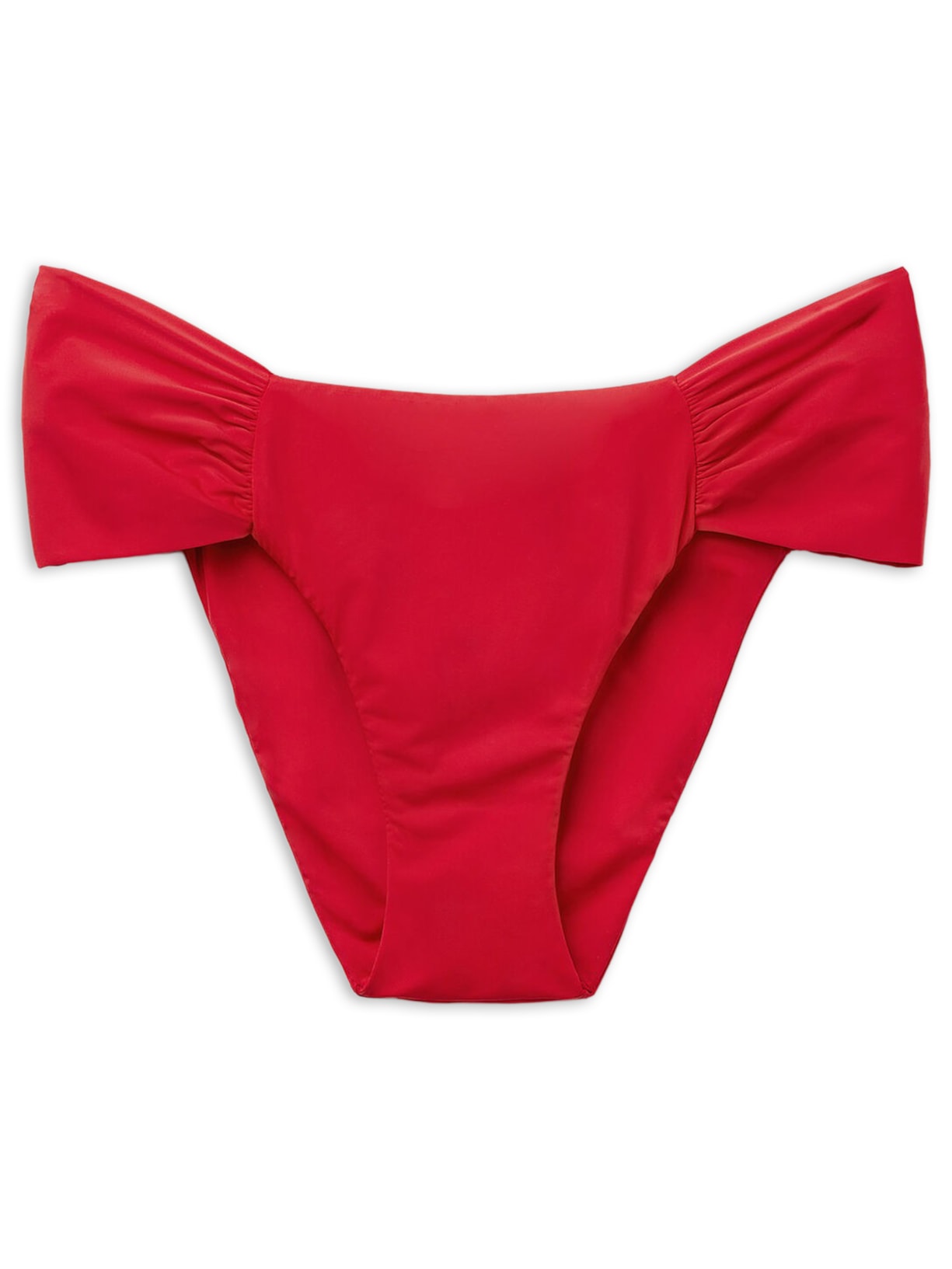 Calcinha De Biquíni Com Drapeado Indonésia Vermelho Calzedonia