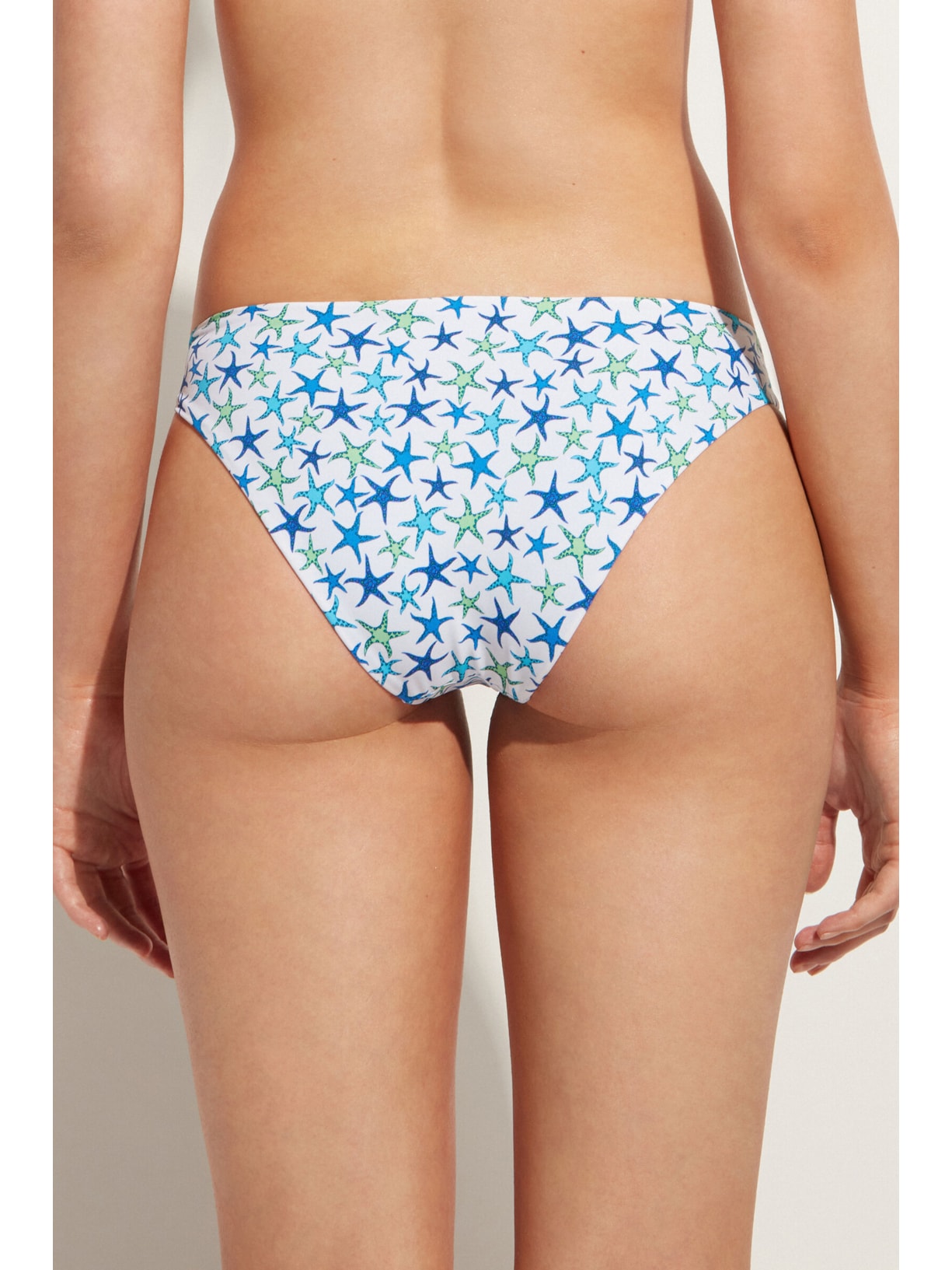 Calcinha De Biquíni Com Estrelas-Do-Mar e Paêtes Bayahibe Azul Calzedonia