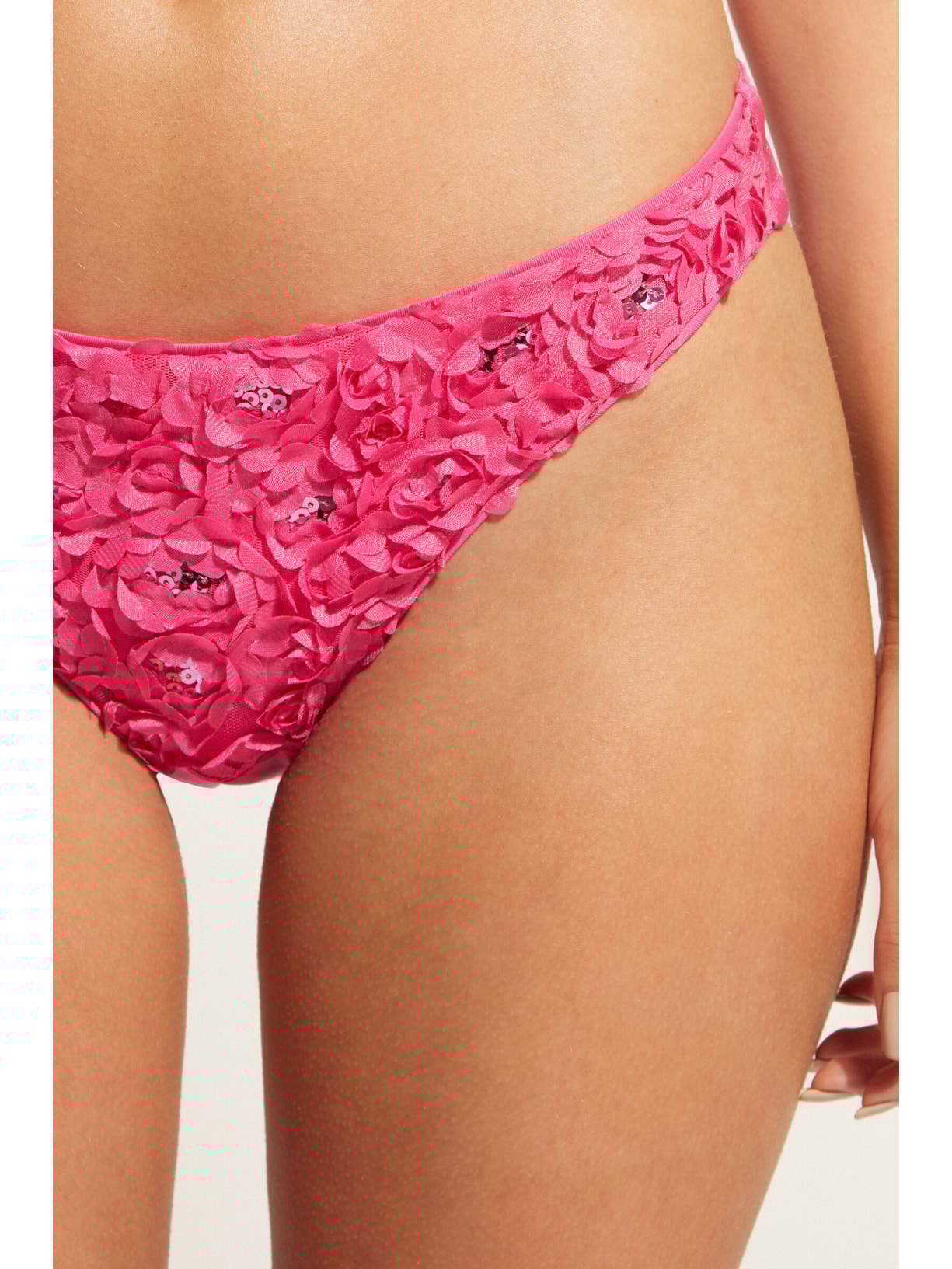 Calcinha De Biquíni Com Flores Parigi Rosa Calzedonia