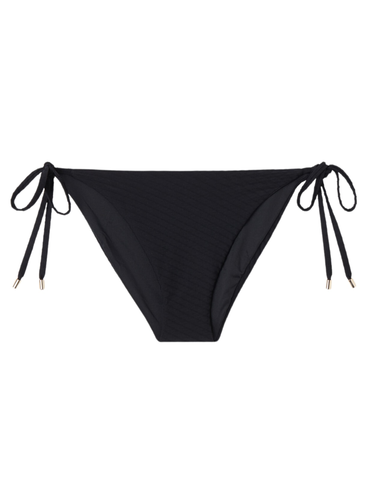 Calcinha De Biquíni Com Laços 3d Black Waves - Preto