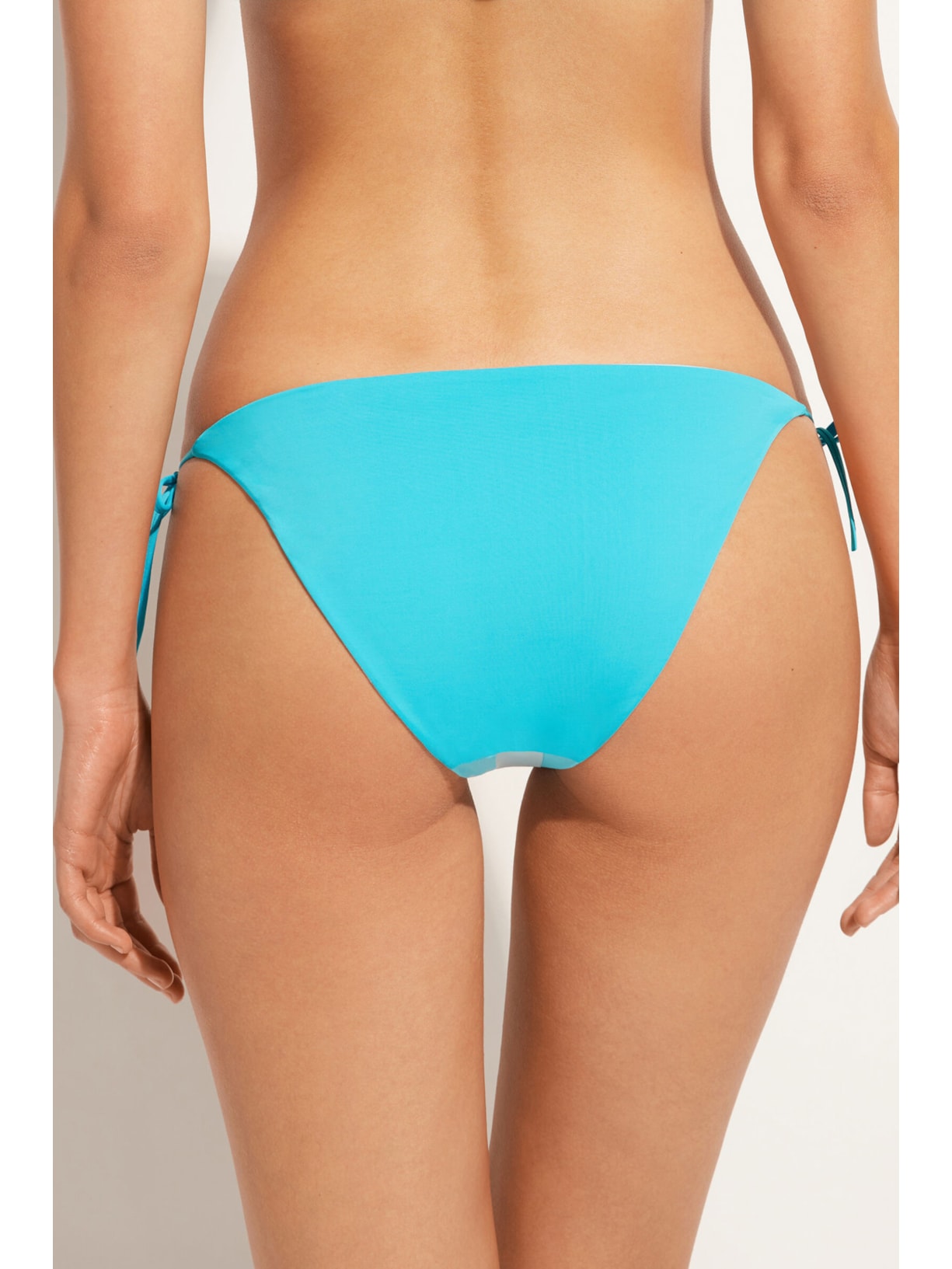 Calcinha De Biquíni Com Laços Azzorre Azul Calzedonia