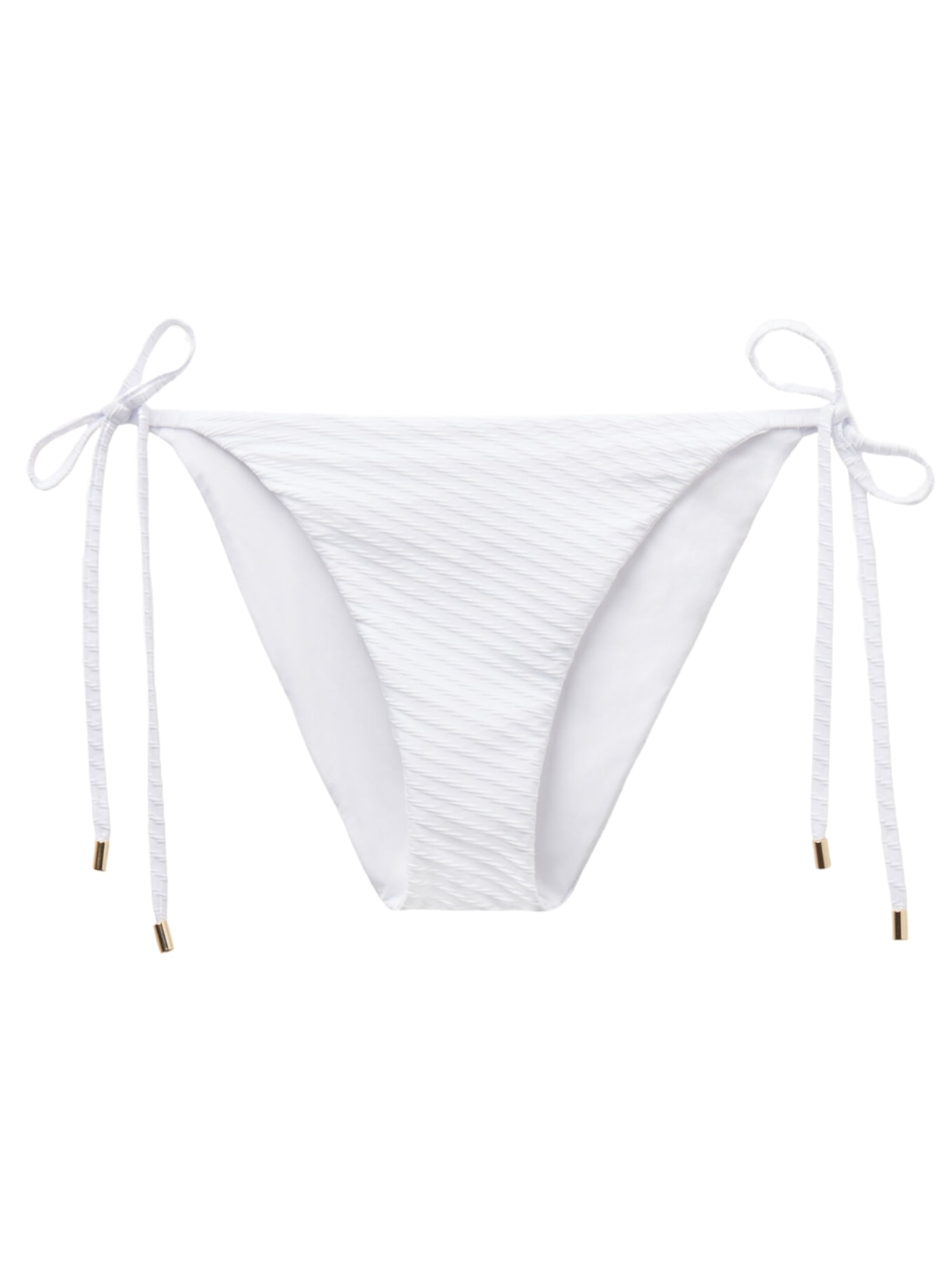 Calcinha De Biquíni Com Laços Black Waves - Branco
