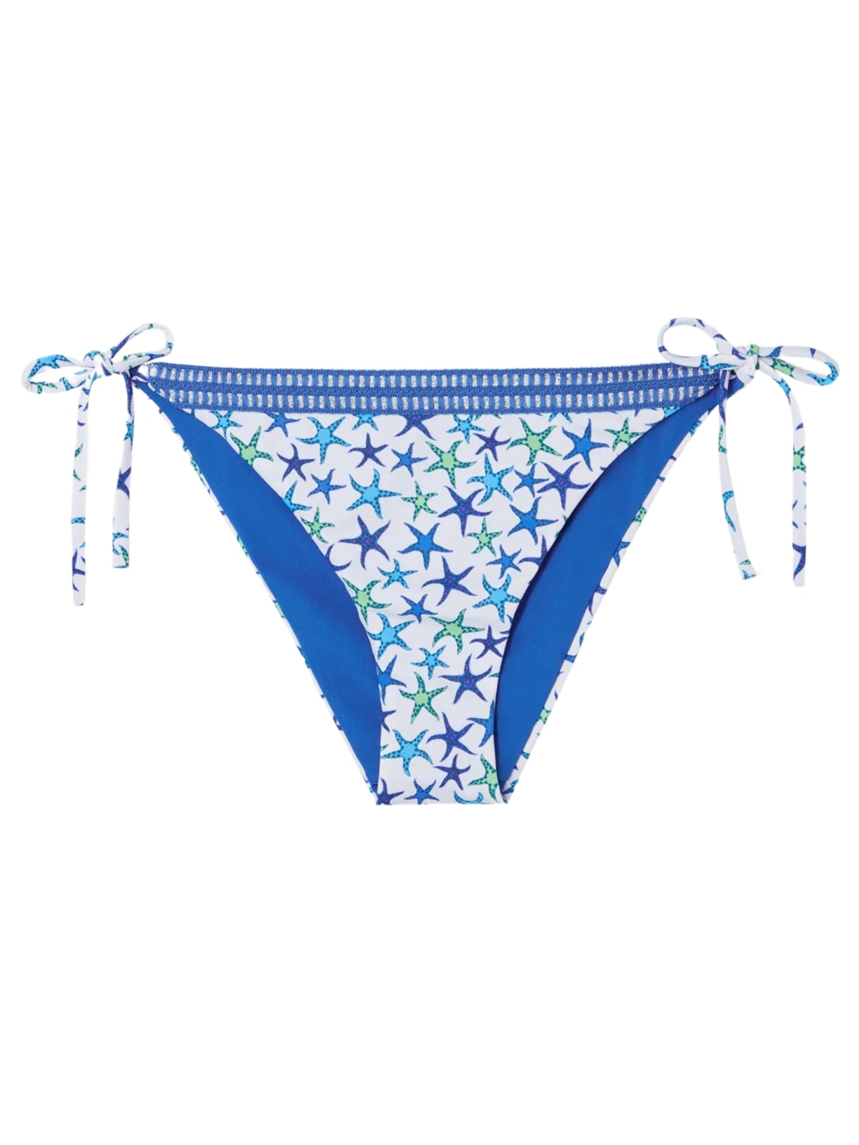 Calcinha De Biquíni Com Laços e Paêtes Bayahibe - Azul